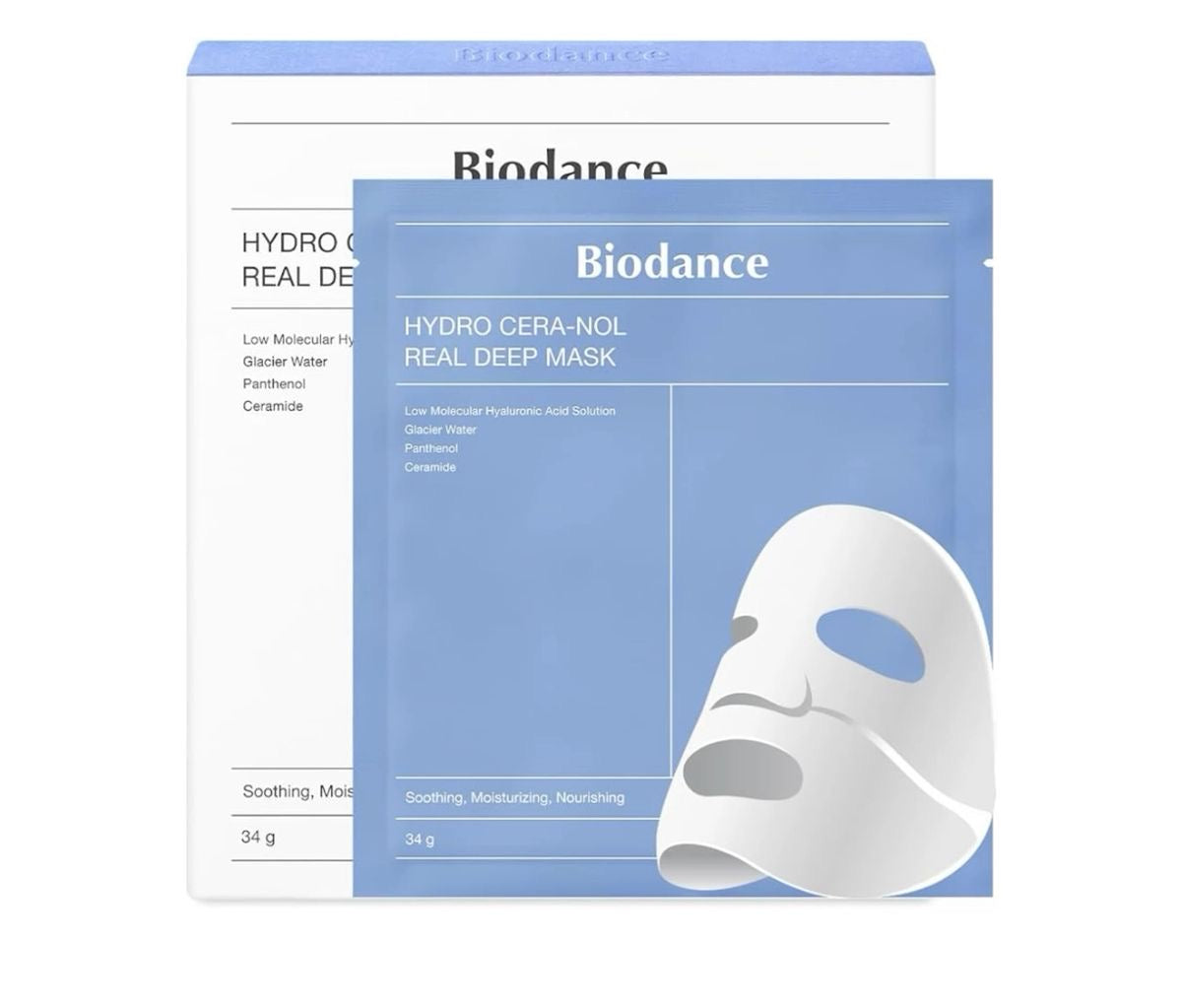 Biodance - Hydro Cera-nol Real Deep Mask Set - Набір зволожувальних колагенових масок для обличчя - 4x34g