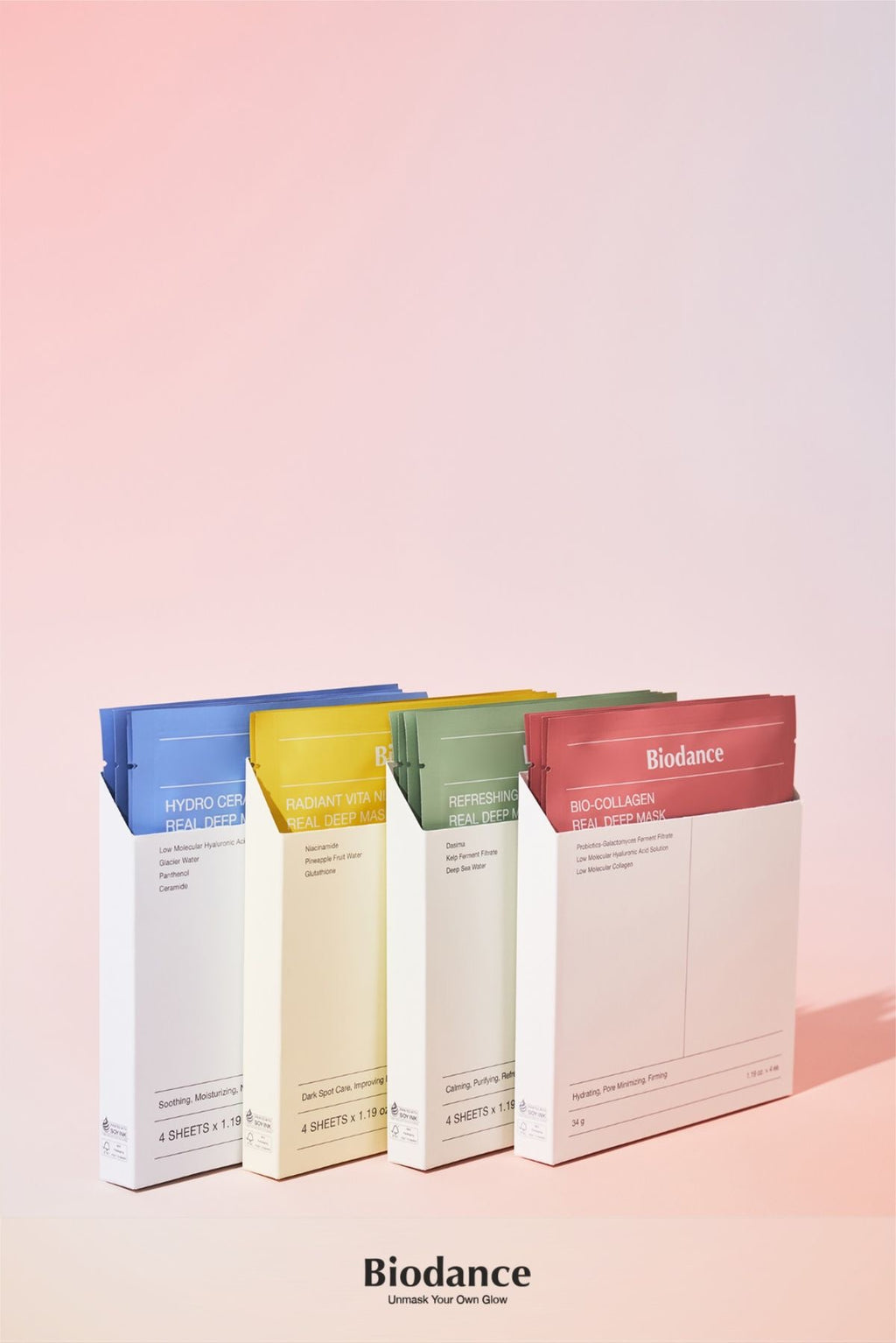 Biodance - Набір масок для обличчя - 16 шт (4 види по 4 маски)