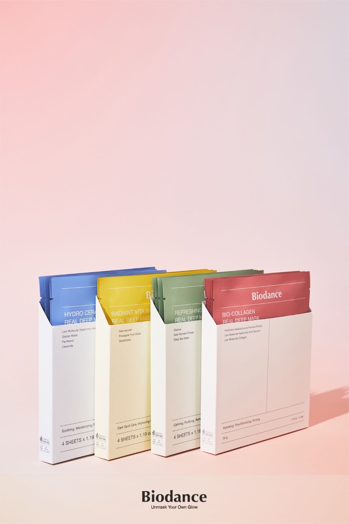 Biodance - Набір масок для обличчя - 16 шт (4 види по 4 маски)