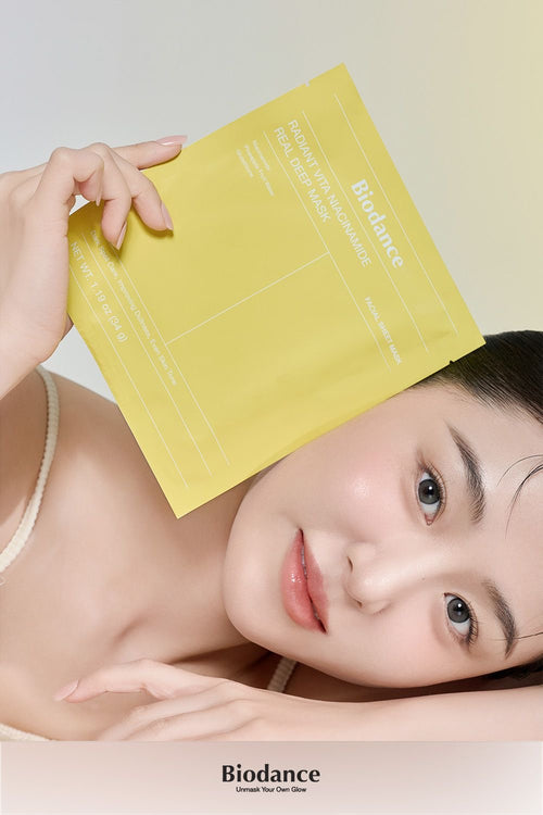 Biodance - Radiant Vita Niacinamide Real Deep Mask - Освітлювальна гідрогелева маска для обличчя - 4х34g