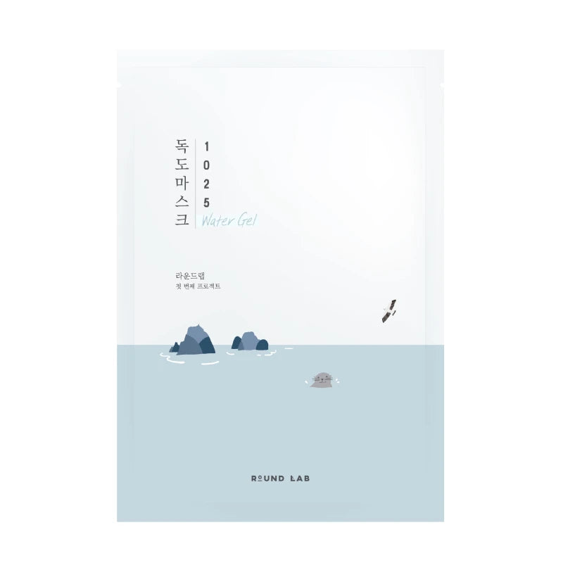 Зволожуюча гелева маска для обличчя ROUND LAB 1025 DOKDO HYDRATING WATER GEL MASK 30ml набір 18 шт